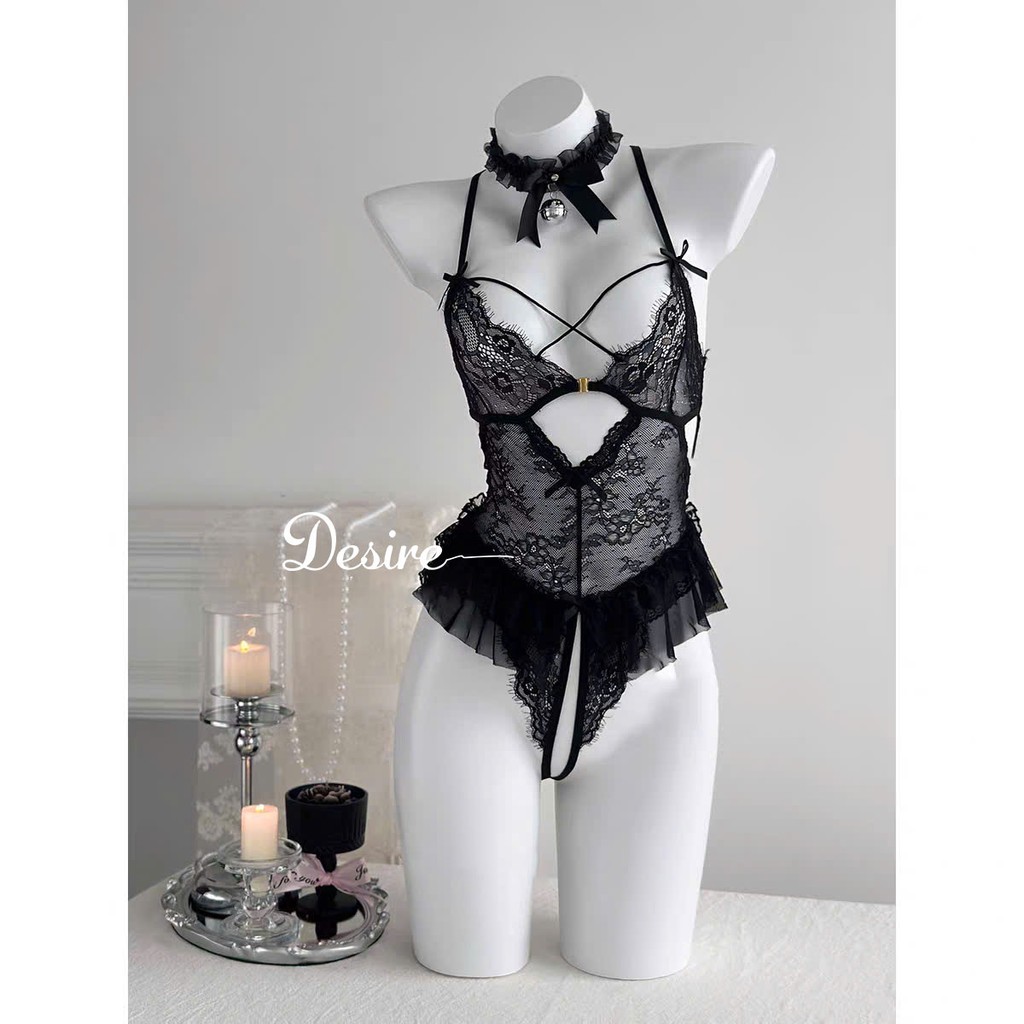 Desire Store, Bộ váy ngủ liền thân - Bodysuit ren sexy sẽ đáy gợi cảm DESIRE VN-1114-1 image 8 of 16