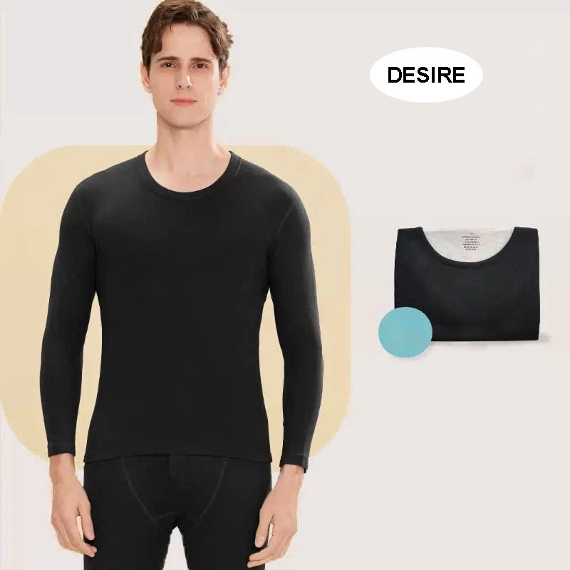 Desire Store, Áo giữ nhiệt Len lót lông cừu Cashmere kháng khuẩn 7A cho nam giữ nhiệt chống lạnh DESIRE AGN-01 - Áo màu Đen, 2XL image 6 of 7
