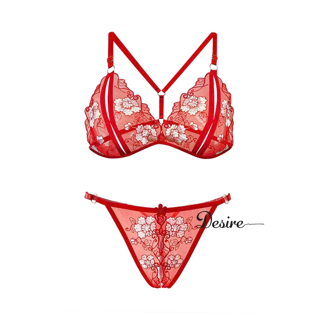 Desire Store, Váy ngủ ren không gọng chất mềm mịn sexy gợi cảm DESIRE VN-080 - Đỏ tươi, 1 bộ image 5 of 6