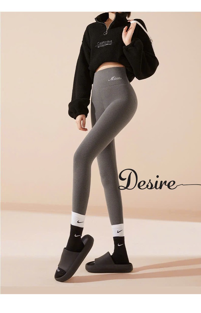 Desire Store, Quần legging M ENAIC lưng cao lót lông cừu nhung mịn giữ nhiệt mùa đông ấm áp định hình dáng QGN-9105014 image 6 of 13