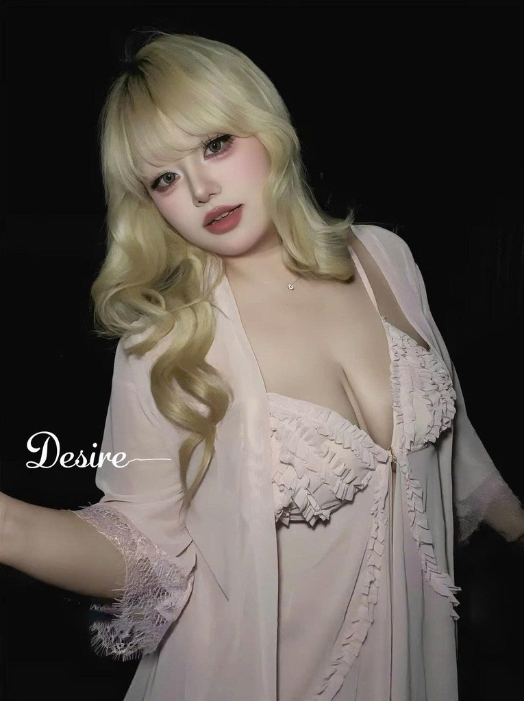 Desire Store, [60-80kg] Bigsize Set Váy Ngủ Voan Mỏng Phối Ren Nhún Bèo Sang Chảnh - Váy Ngủ Gợi Cảm Cao Cấp DESIRE B185 image 9 of 14