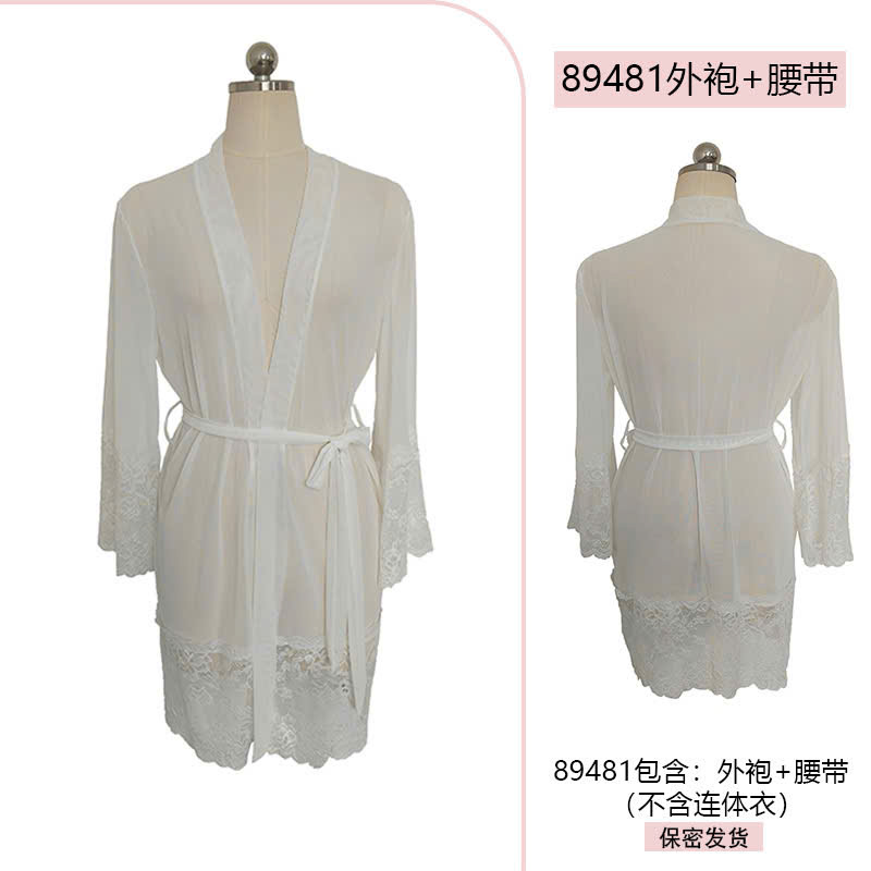 Desire Store, Áo choàng ren gợi cảm sang trọng DESIRE VN-89481 - Áo choàng Trắng, L image 6 of 6
