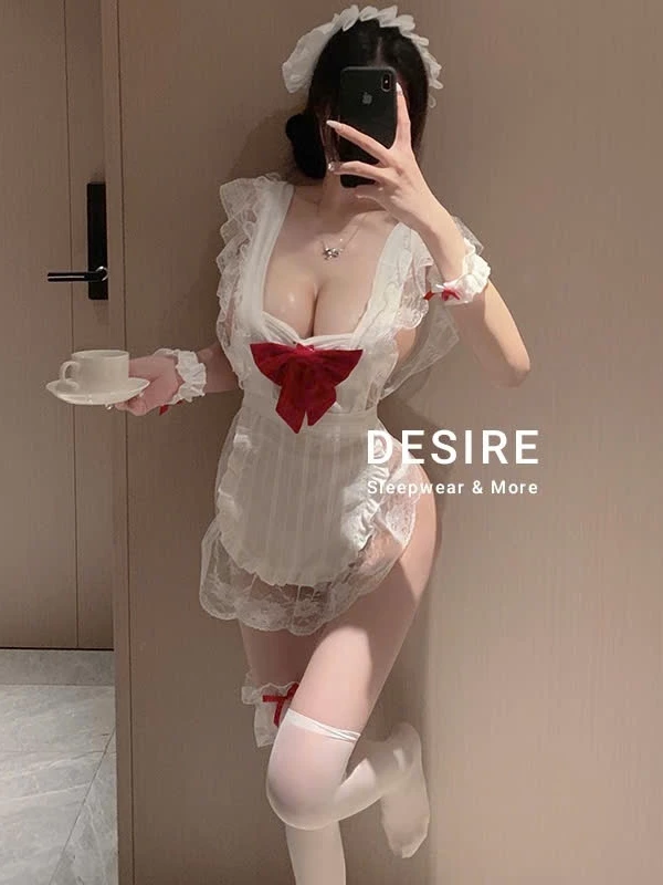 Desire Store, Bộ đồ Cosplay Hầu Gái Sexy Gợi Cảm, Chất Mềm Mại Phối Ren Quyến Rũ DESIRE VN-1108 image 3 of 8