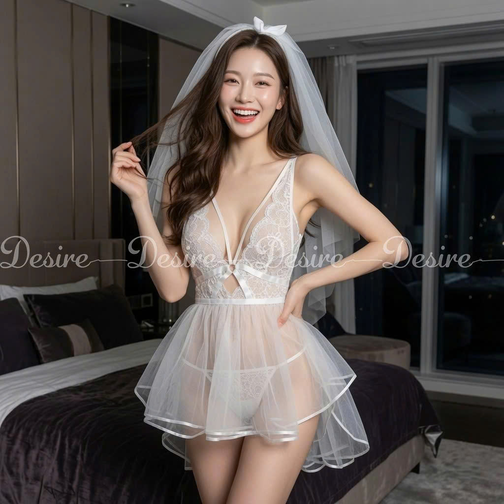 Desire Store, Váy Ngủ Ren Cô dâu Bride dáng phồng xoè Gợi Cảm Desire VN-8457 image 4 of 11