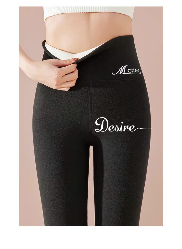 Desire Store, Quần legging M ENAIC lưng cao lót lông cừu nhung mịn giữ nhiệt mùa đông ấm áp định hình dáng QGN-9105014 image 9 of 13