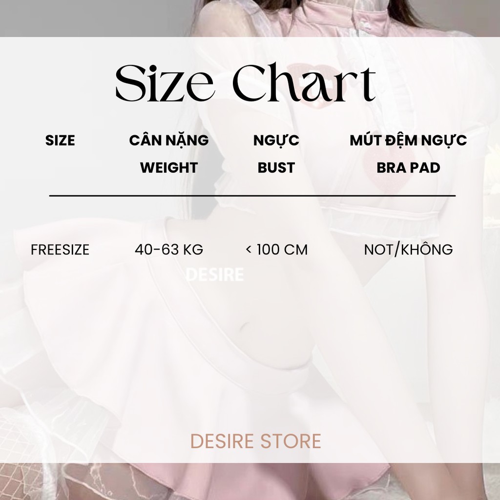 Desire Store, Bộ đồ ngủ Cosplay y tá HÀNG LOẠI 1 đầy đủ phụ kiện sexy gợi cảm DESIRE VN-8469 image 9 of 11