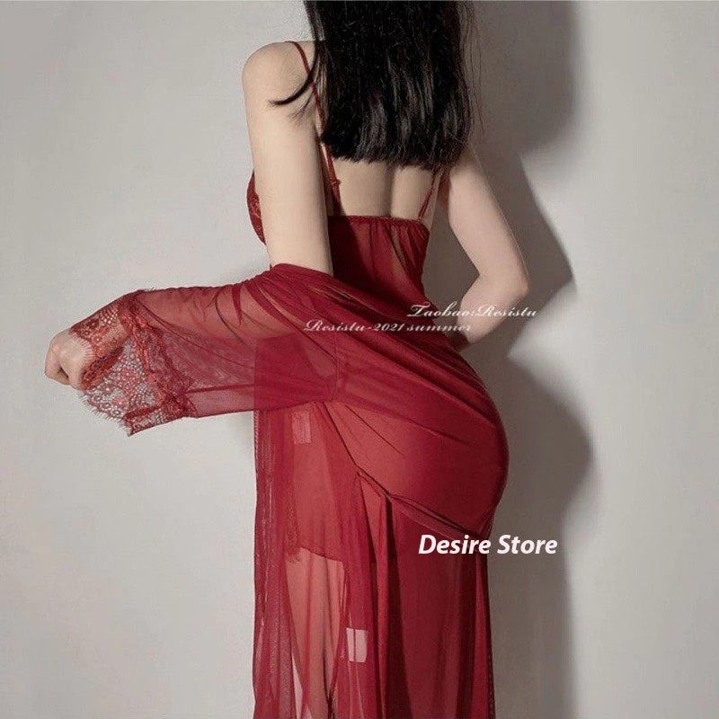 Desire Store, Set Váy ngủ ren, Áo choàng và Quần lót ren DESIRE VN-525 image 7 of 16