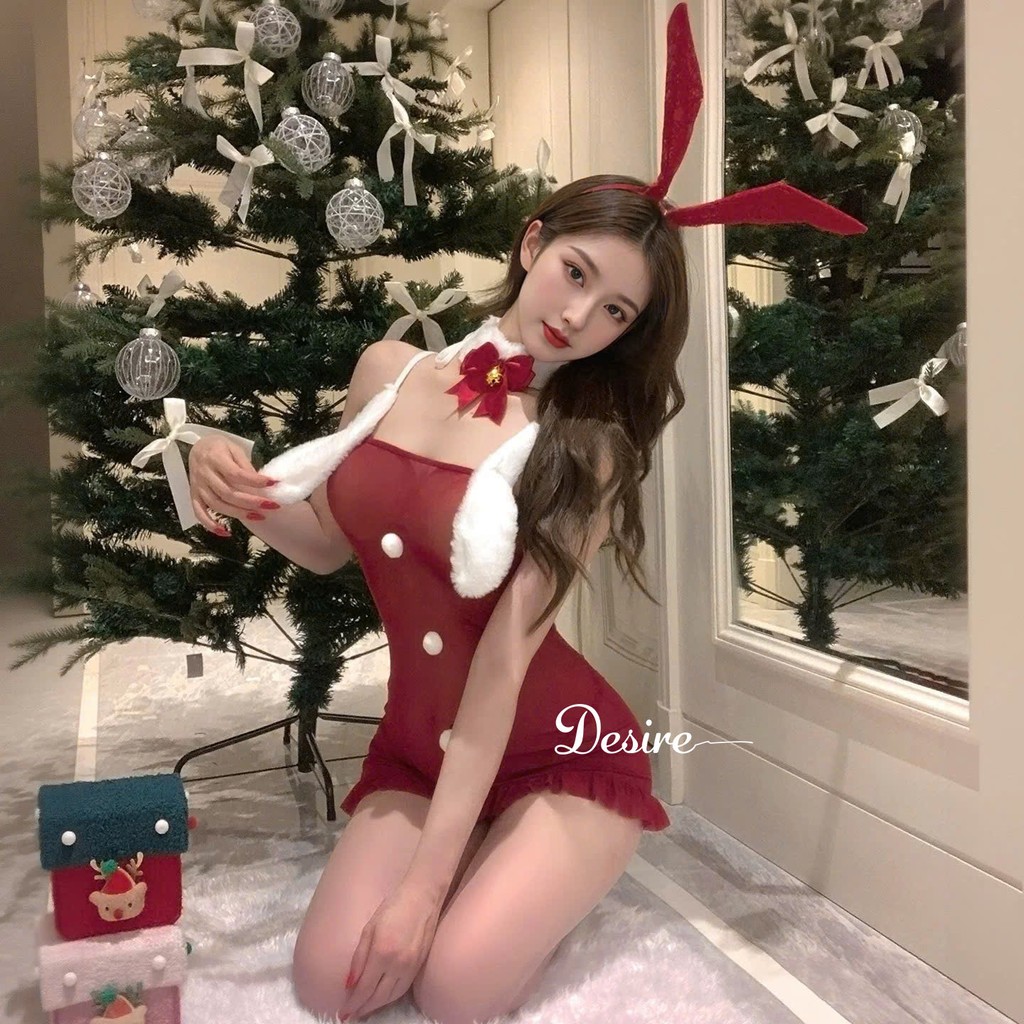 Desire Store, Váy ngủ Cosplay Cô nàng thỏ chủ đề giáng sinh Noel phong cách gợi cảm quyến rũ DESIRE VN-6320 image 5 of 9