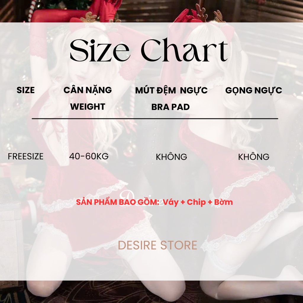 Desire Store, Váy ngủ Cosplay phong cách Giáng sinh Noel gợi cảm quyến rũ DESIRE VN-6314 image 9 of 11