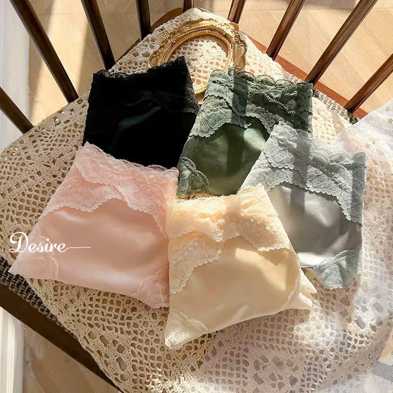 Desire Store, QL-3039 Quần Lót Nữ Lụa Satin Phối Ren Hoa Cao Cấp - Co Giãn Mềm Mịn Ôm Dáng DESIRE (QL-3039 DESIRE Premium Satin & Floral Lace Women's Panties – Soft, Stretchy, and Form-Fitting) image 8 of 16