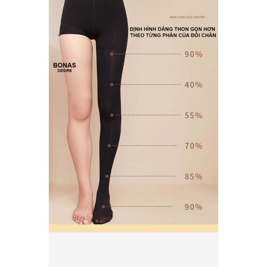 Desire Store, Tất quần loại dày Nâng cấp giữ ấm che khuyết điểm định hình dáng BONAS CHÍNH HÃNG 80D 200D 480D T-015 image 9 of 12