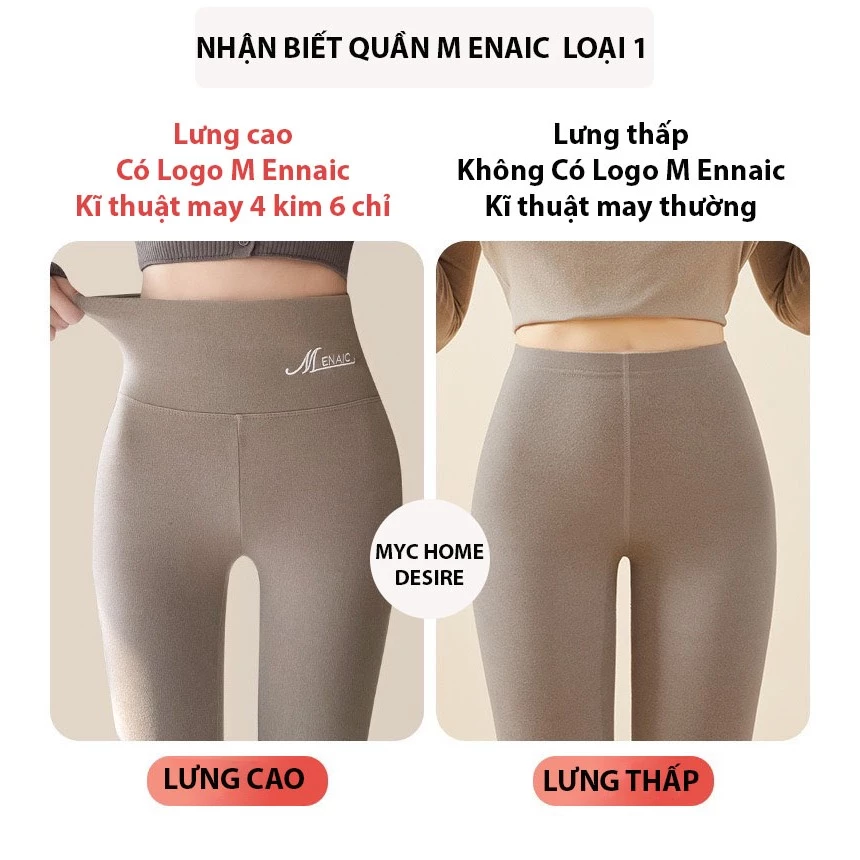 Desire Store, Quần dài legging M ENAIC lưng cao giữ nhiệt lót nhung Cation hai mặt mùa đông ấm áp định hình dáng QGN-004 image 5 of 12