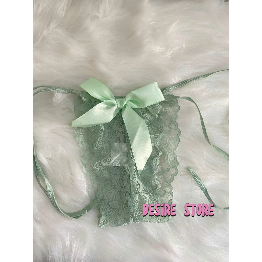 Desire Store, Quần lót ren lọt cột dây phối nơ sau siêu gợi cảm QLN-2119 - Xanh, 5 quần image 16 of 18