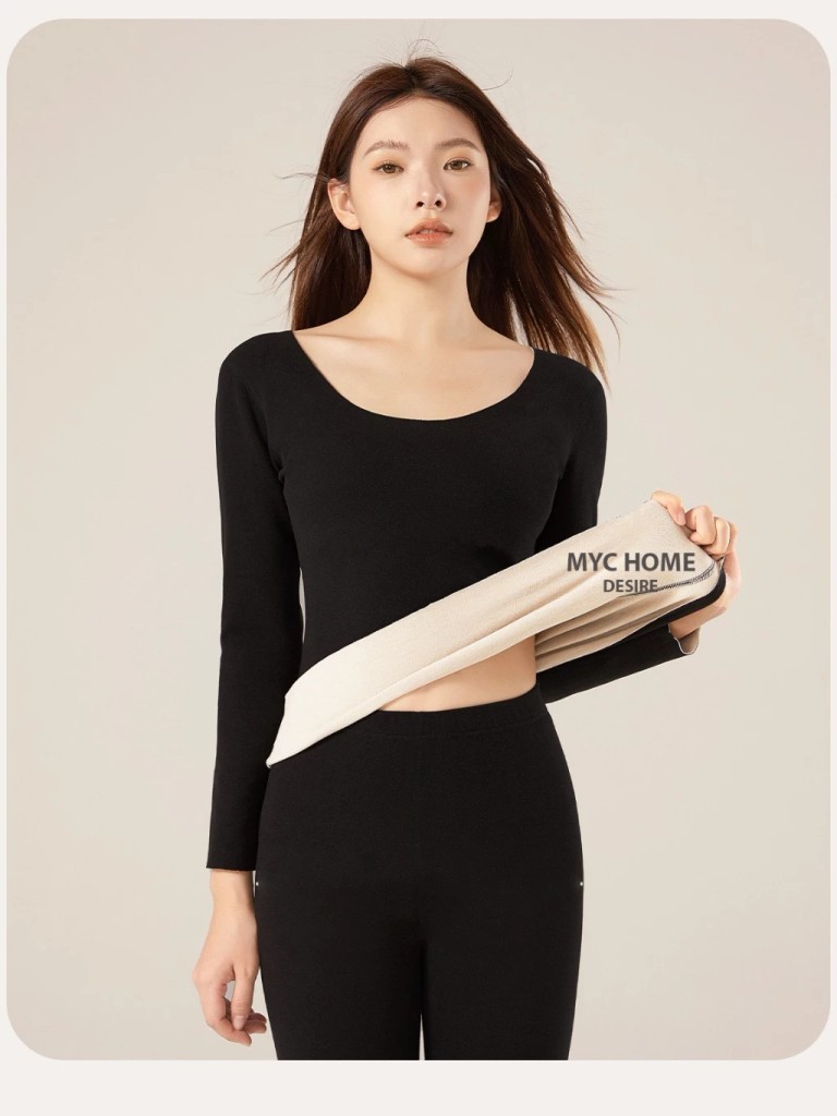 Desire Store, Đồ bộ giữ nhiệt mùa đông siêu nhẹ ấm áp không đường viền MYC HOME chất Nhung lót Len cừu MYC-01 image 10 of 21