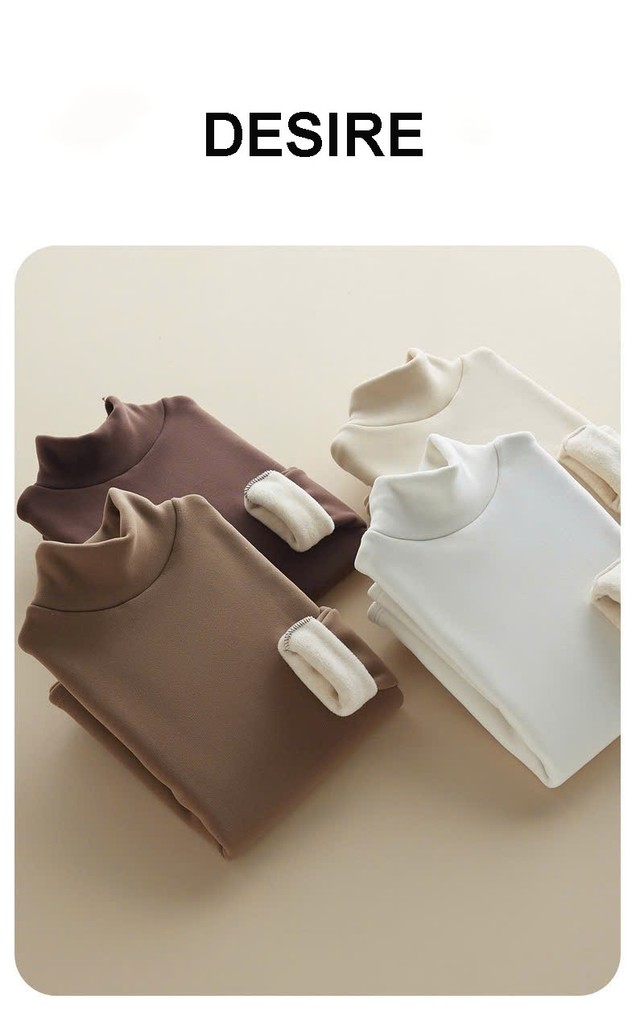 Desire Store, Áo cổ lọ giữ nhiệt mùa đông Dày lót Lông Cừu mềm mịn DESIRE K-801 image 4 of 13