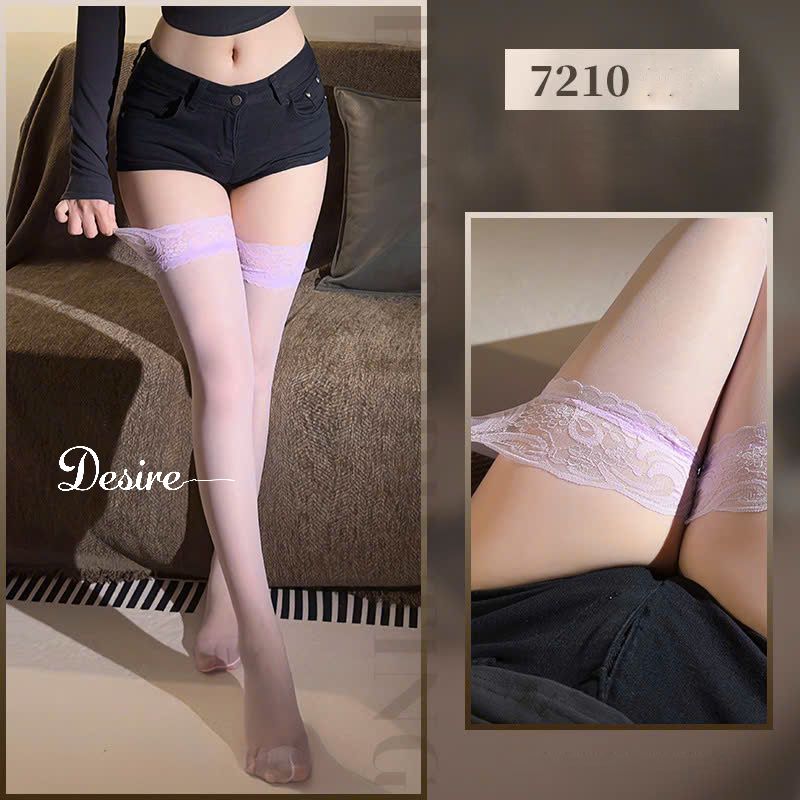 Desire Store, [Co dãn] Tất lưới đùi nữ  phối ren dài trên gối - Phụ kiện Cosplay Sexy gợi cảm  DESIRE 7210 (Women's Lace-Trimmed Over-the-Knee Thigh-Highs – Sexy Cosplay Accessory DESIRE 7210) image 5 of 14
