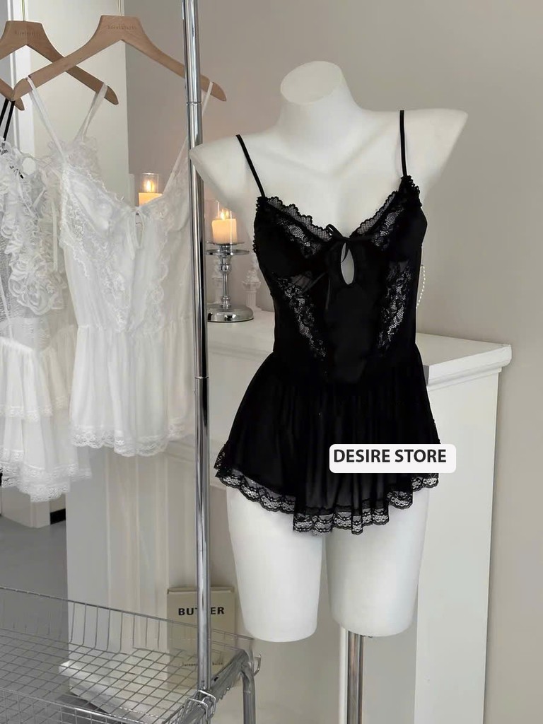Desire Store, Váy ngủ ren 2 dây ôm body hở lưng gợi cảm cao cấp Desire VN-8462 image 7 of 10