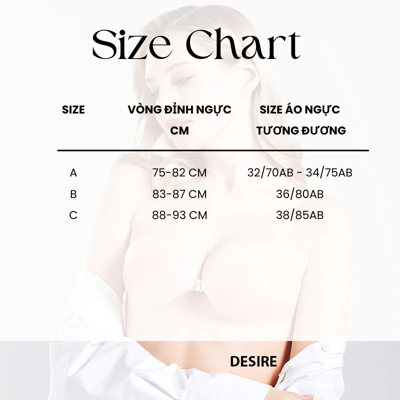Desire Store, Áo dán ngực - Miếng dán ngực silicon tự dính - chuyên dùng mặc áo hở lưng, khoét cổ sâu  ANN-0022 image 9 of 17