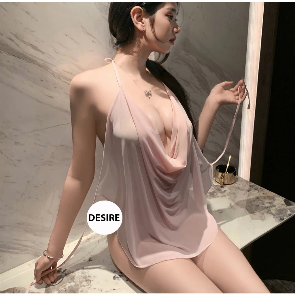 Desire Store, Bộ đồ ngủ yếm ren cột dây kèm quần gợi cảm sexy DESIRE VN-1045-1 image 2 of 14
