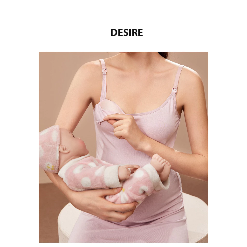 Desire Store, Đầm Bầu Hai Dây Có Sẵn Lót Ngực Và Nút Mở Cho Bé Bú Tiện Lợi DESIRE VN-074 image 9 of 12