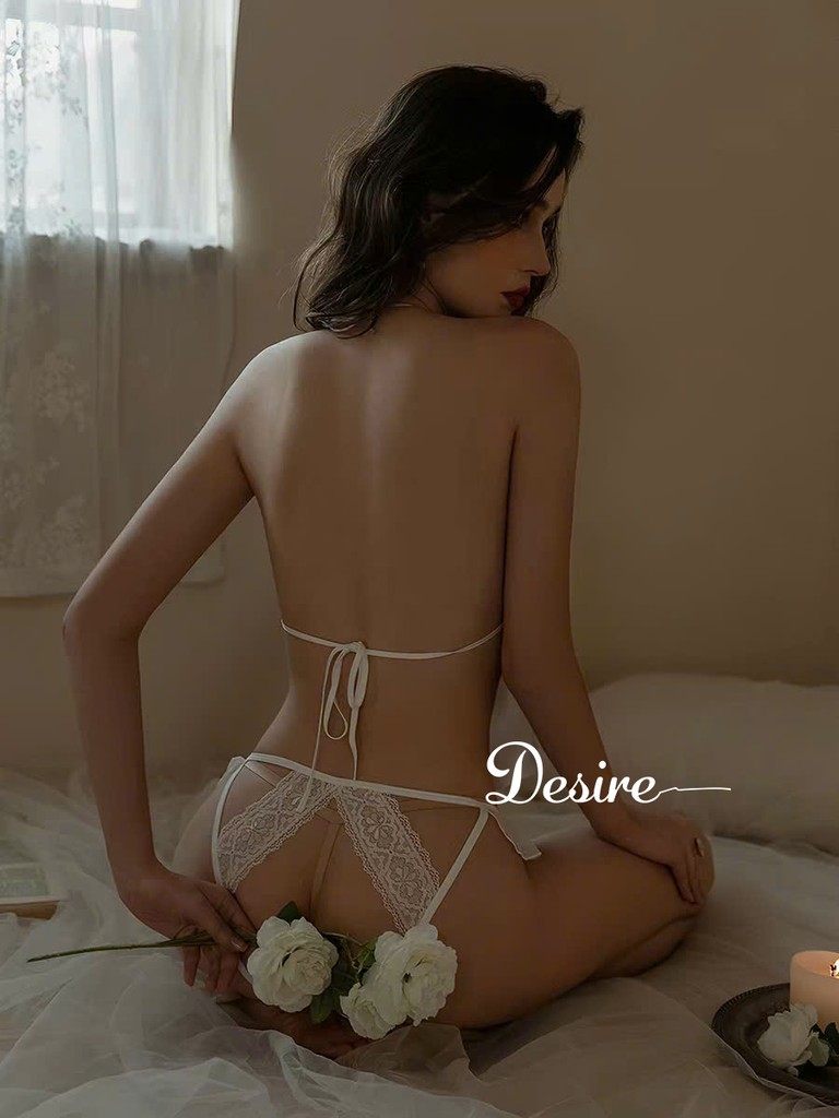 Desire Store, Bồ đồ ngủ yếm lụa phối ren cột dây sexy gợi cảm Hàng loại 1 DESIRE VN-8824 image 9 of 16