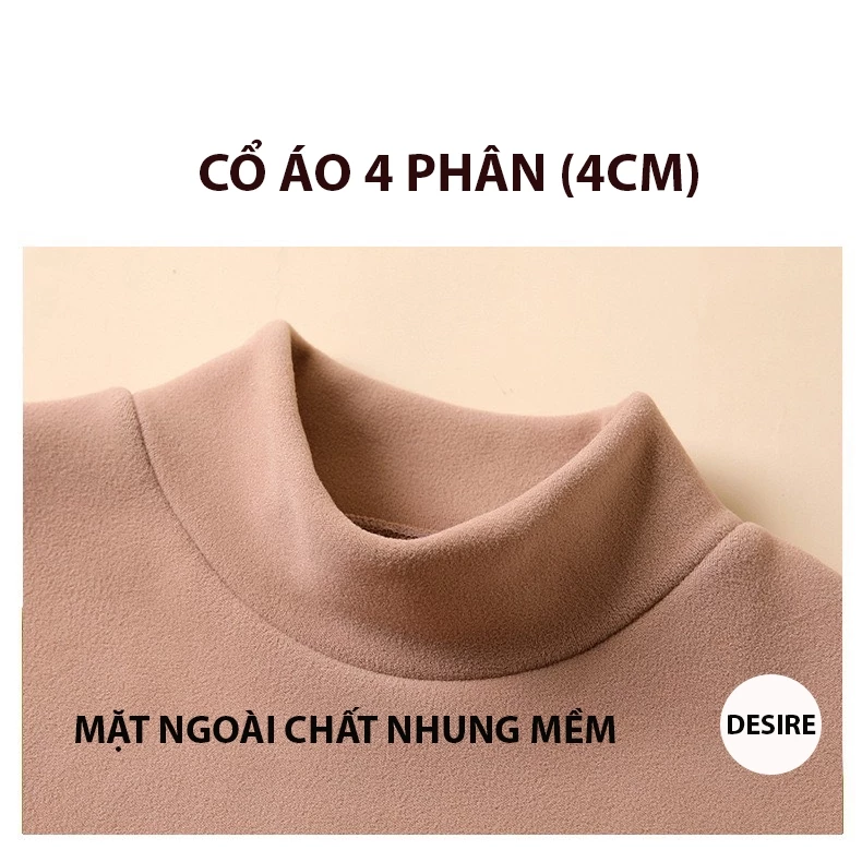 Desire Store, Áo cổ lọ chất Nhung lót lông cừu Đức dày cổ áo 4 phân giữ nhiệt mùa đông ấm áp DESIRE H2168 image 3 of 11