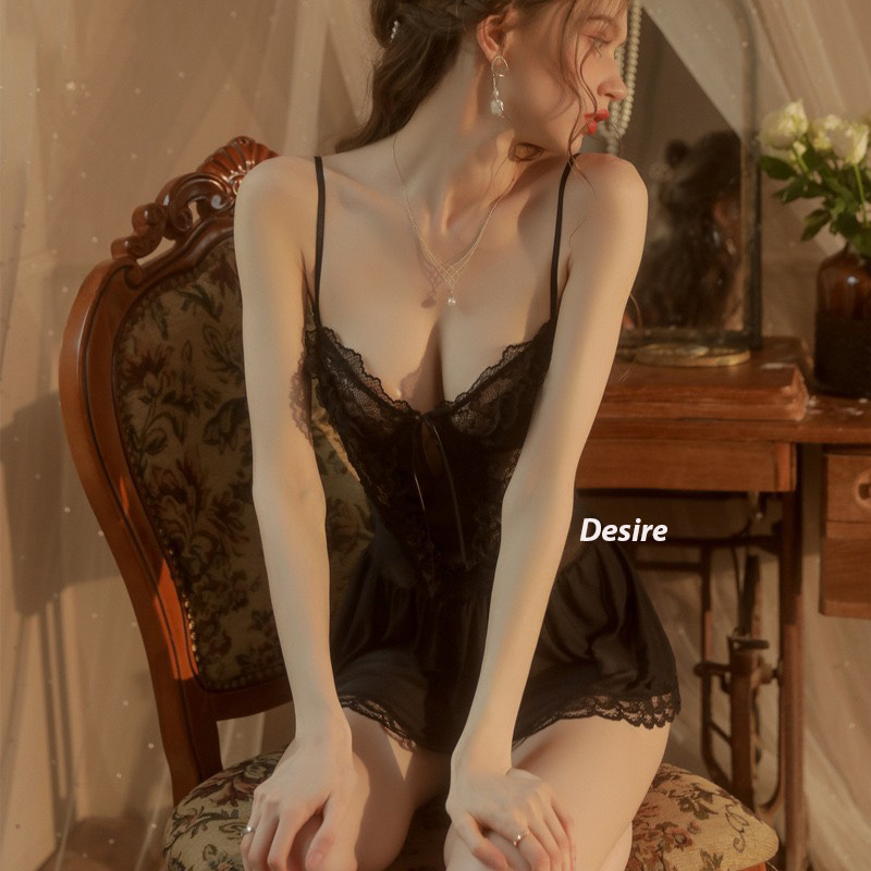 Desire Store, Váy ngủ ren 2 dây ôm body hở lưng gợi cảm cao cấp Desire VN-8462 image 2 of 10