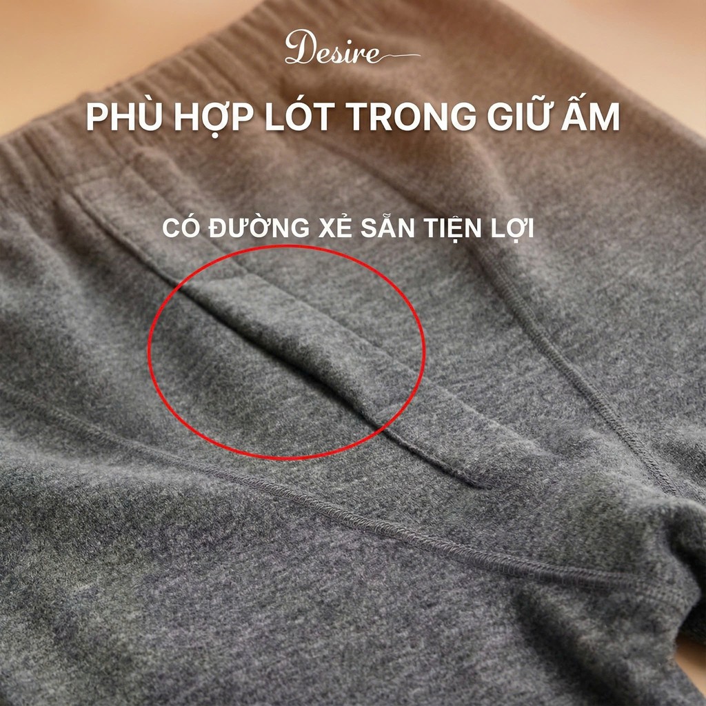 Desire Store, Đồ bộ giữ nhiệt nam lót Len Cashmere cổ cao ấm áp mùa đông cao cấp siêu nhẹ dành cho nam giới DGN-03 image 6 of 14