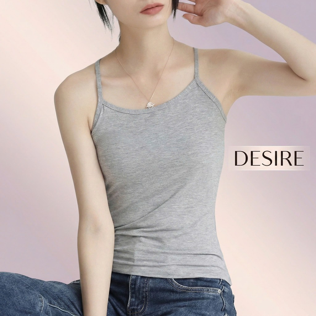 Desire Store, Áo lót hai dây thun Modal (Gỗ sồi) mềm mịn thấm mồ hôi ANN-0021 - Xám hai dây, 2XL image 14 of 18