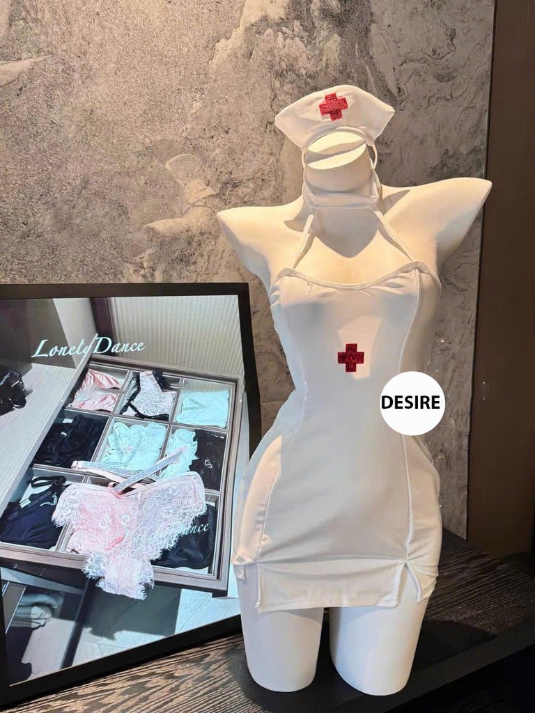 Desire Store, Bộ đồ ngủ Cosplay y tá đầy đủ phụ kiện sexy gợi cảm DESIRE VN-8808 image 7 of 9