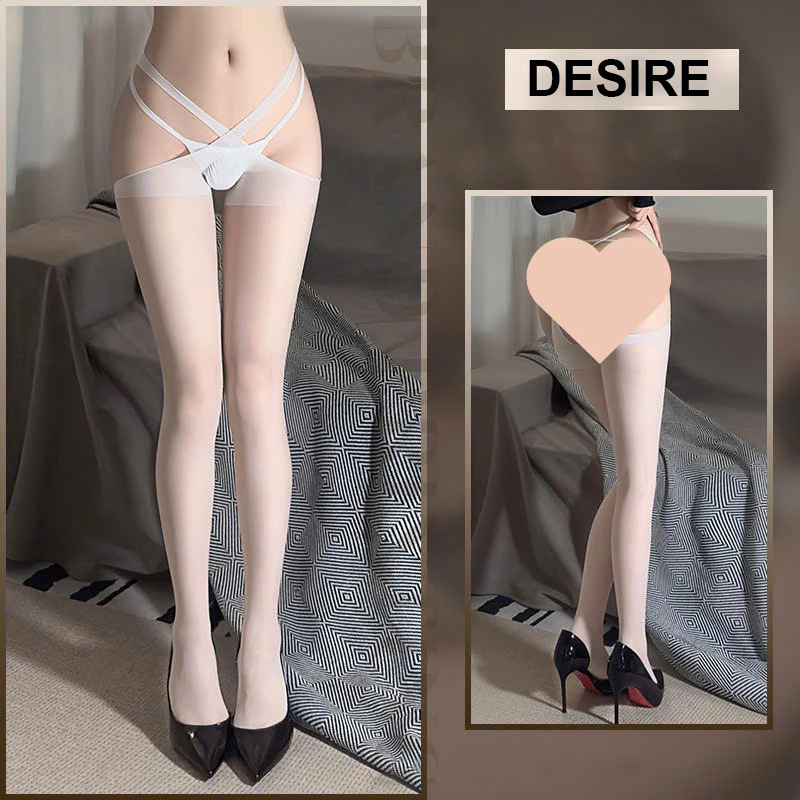 Desire Store, Tất lưới cạp chéo phong cách nữ tính gợi cảm quyến rũ DESIRE T-7326 - Trắng, Không Chip image 7 of 8