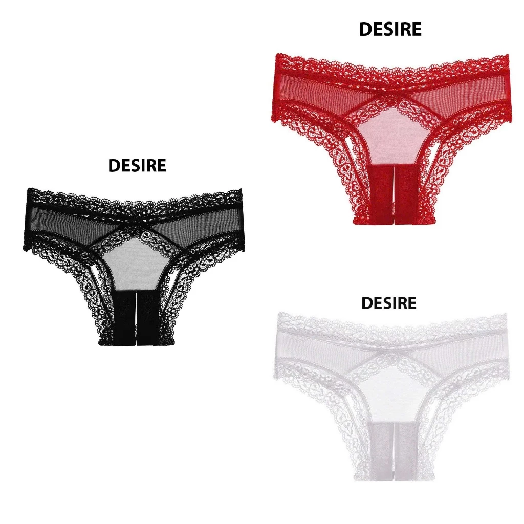 Desire Store, Quần lót ren xẻ mông phong cách gợi cảm sexy QL-010 - 3 quần ngẫu nhiên, L (55-65kg) image 13 of 14