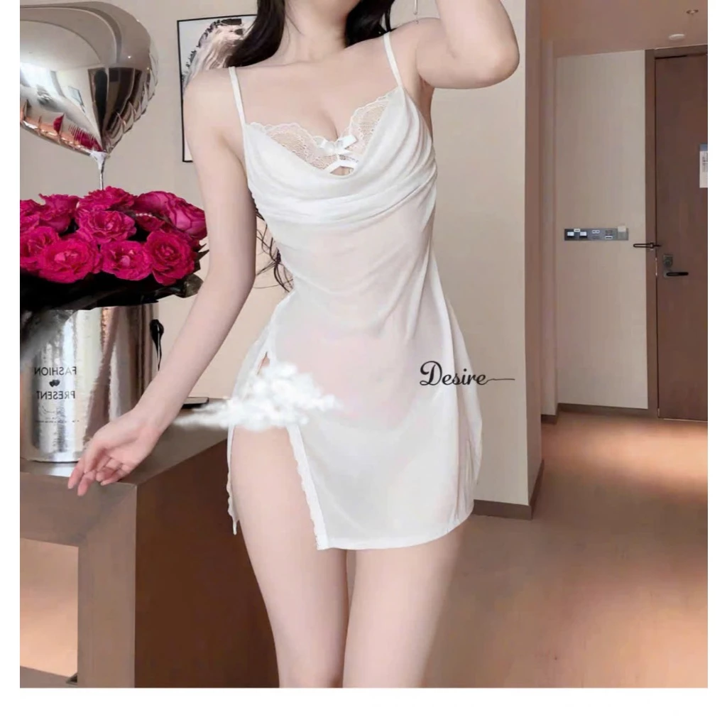 Desire Store, Váy ngủ ren xẻ tà dáng ôm body gợi cảm quyến rũ DESIRE VN-8950 image 2 of 10