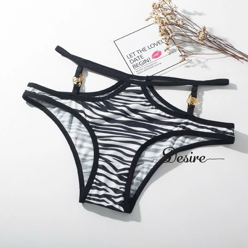 Desire Store, Quần lót vải mềm mại phong cách gợi cảm sexy DESIRE QL-6005 - Đen phối trắng, 3 quần image 9 of 10
