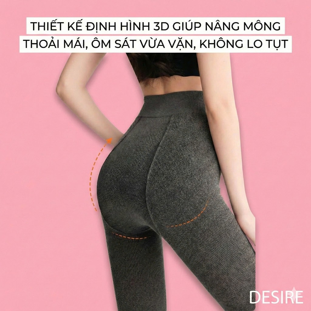 Desire Store, Quần Tất Legging Len Tăm Nữ Cao Cấp Giữ Nhiệt, Có Đế Chống Trơn Trượt, Chất Len Dày Dặn Co Giãn 4 Chiều KF7029 image 4 of 16