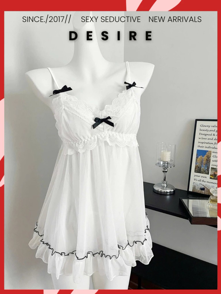 Desire Store, Váy ngủ lưới xuyên thấu gợi cảm kèm quần DESIRE VN-7883 image 2 of 10