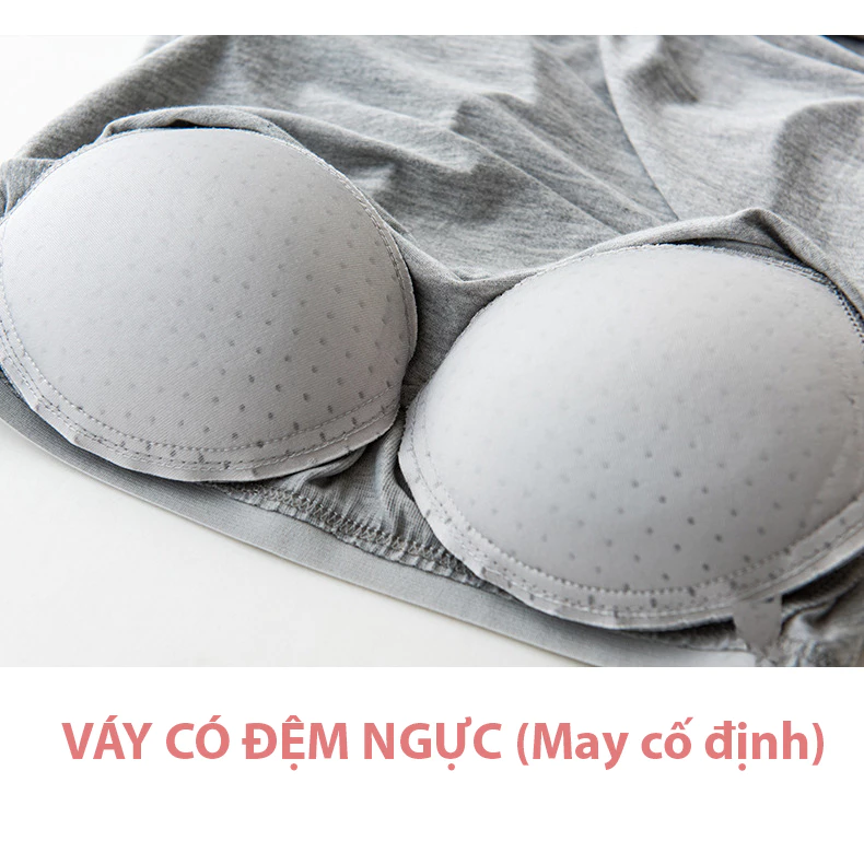 Desire Store, Váy đầm hai dây thun Vicose mềm mịn có đệm mút ngực và tăng đơ DESIRE VNN-0072 image 8 of 15