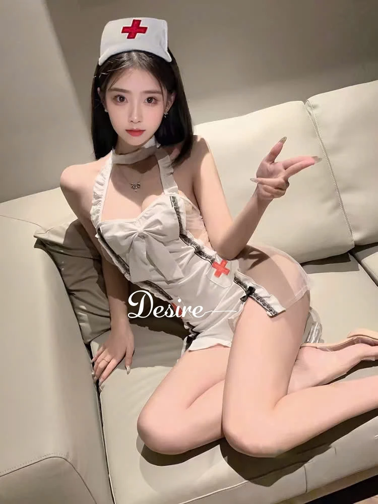 Desire Store, Bộ đồ ngủ Cosplay y tá chất mềm mịn sexy gợi cảm DESIRE VN-2501 image 5 of 9