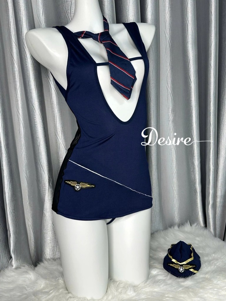 Desire Store, Set váy ngủ Cosplay Cô tiếp viên Sexy gợi cảm kèm chip DESIRE VN-1225 image 8 of 14