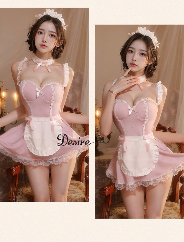 Desire Store, Set váy ngủ Cosplay Cô nàng hầu gái phong cách hiện đại quyến rũ có gọng DESIRE STORE VN-1315-1 image 5 of 11