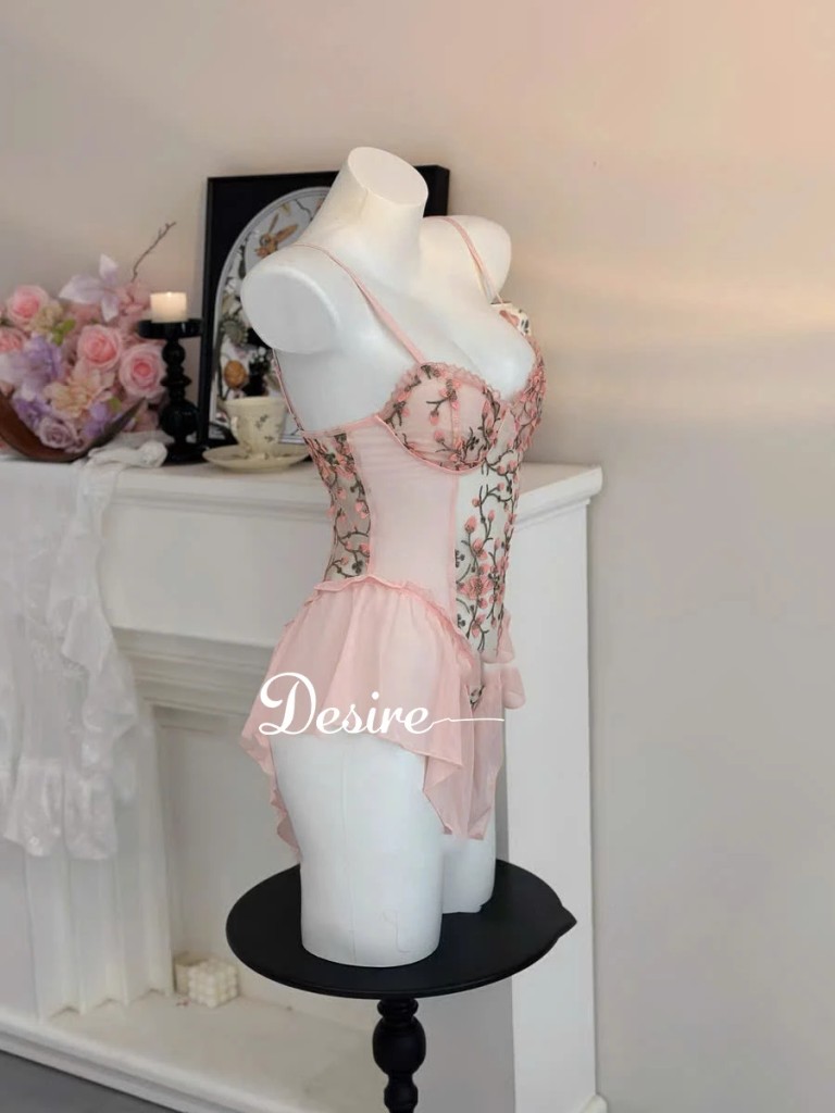 Desire Store, Váy ngủ ren liền thân Bodysuit ren chất mềm mịn DESIRE VN-1130-1 image 7 of 9