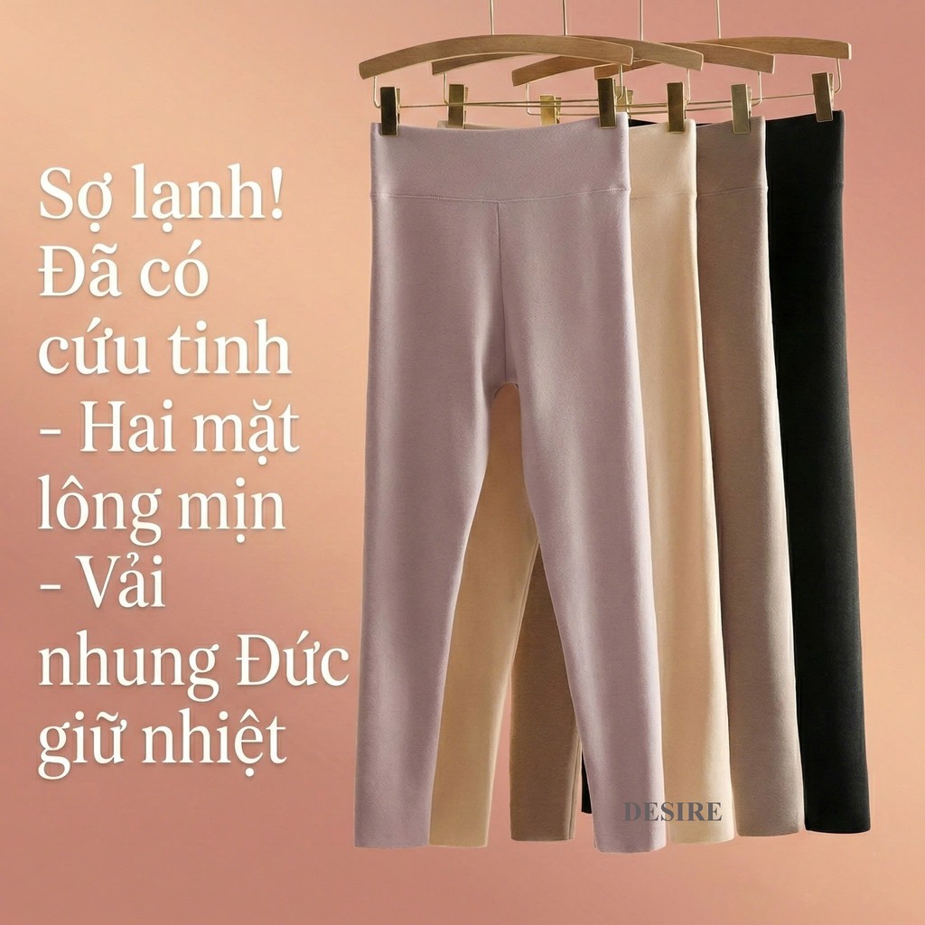 Desire Store, Quần dài giữ nhiệt Nhung lót sợi nhiệt Derong mềm siêu nhẹ mùa đông ấm áp Quần dài lót trong giữ nhiệt QGN-9093 image 5 of 26
