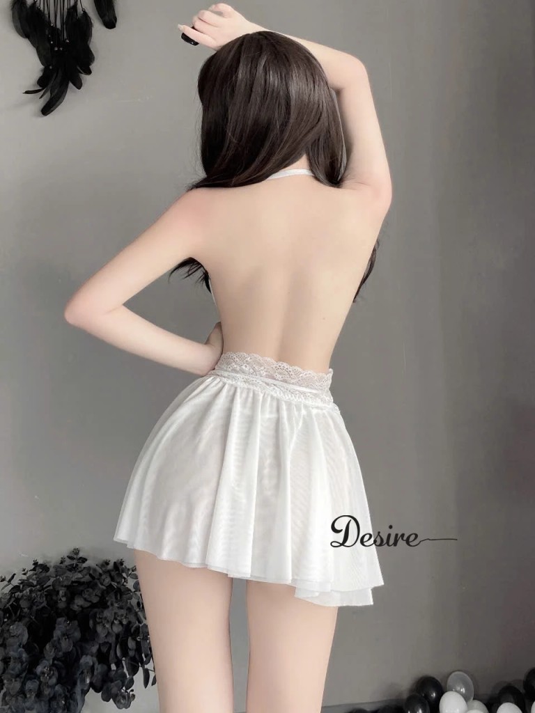 Desire Store, Váy ngủ Đầm ngủ ren phối kiểu dáng yếm kèm chip DESIRE VN-1026 image 4 of 12