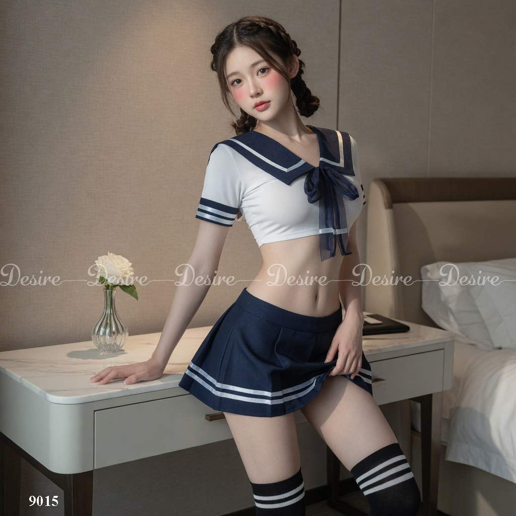 Desire Store, Bộ đồ ngủ hoá trang cosplay CÔ NỮ SINH QUYẾN RŨ ( có bigsize)  DESIRE VN-9015 image 7 of 22