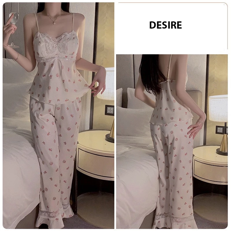 Desire Store, Đồ bộ hai dây quần đùi chất lụa mềm hàng loại 1 DESIRE VN-4246 - Bộ quần dài, L image 11 of 11