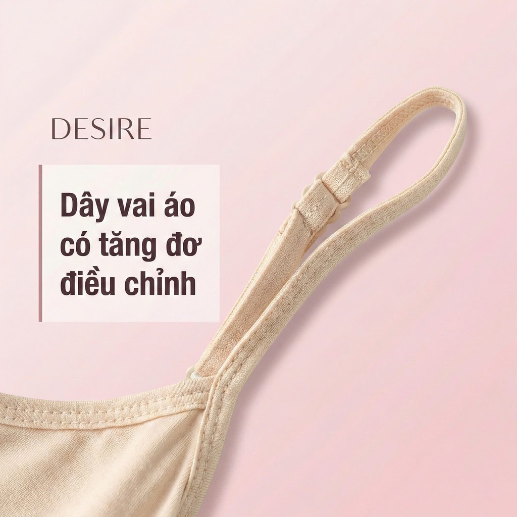 Desire Store, Váy hai dây Váy mặc lót chất thun modal (Gỗ sồi) dáng ôm body cổ ngang có TĂNG ĐƠ điều chỉnh DESIRE VN-062 image 8 of 33