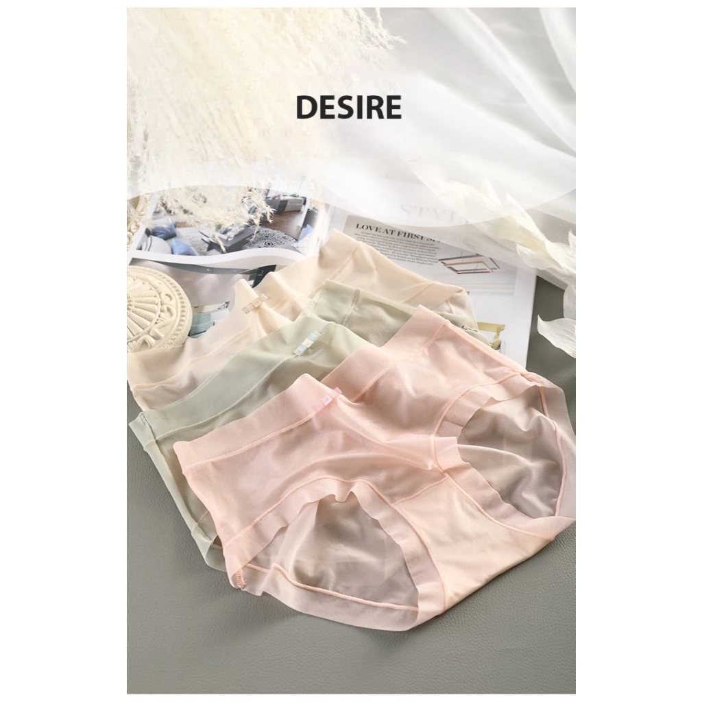 Desire Store, Quần lót Cotton Lụa không đường viền trơn màu mềm mịn mát phong cách sang trọng nhã nhặn QL-031 - 3 quần ngẫu nhiên, XL (60-70kg) image 16 of 17