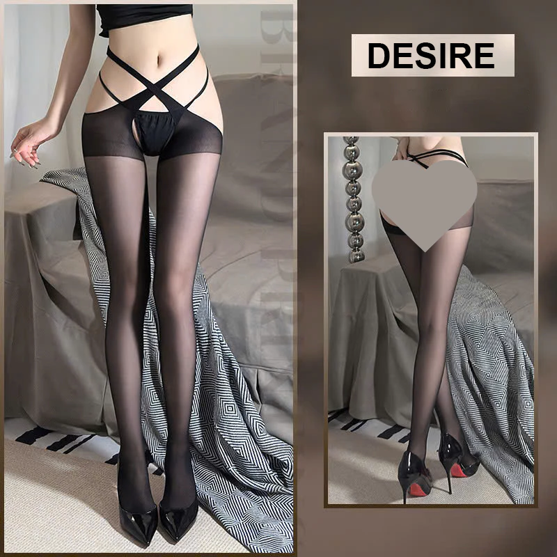 Desire Store, Tất lưới cạp chéo phong cách nữ tính gợi cảm quyến rũ DESIRE T-7326 - Đen, Không Chip image 8 of 8