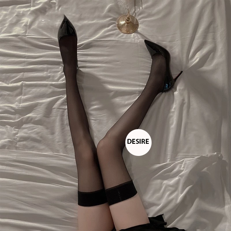 Desire Store, Tất lưới đùi nữ viền đen đỏ phong cách gợi cảm sexy cosplay phòng the DESIRE W-18 - Đen viền đen image 7 of 8
