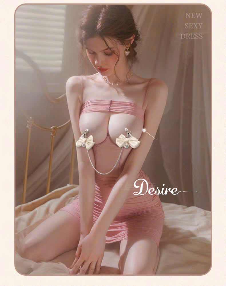 Desire Store, Váy Ngủ Sexy Quyến Rũ Ôm Body Xuyên Thấu Voan Mỏng Hai Dây Cao Cấp DESIRE 376 image 5 of 15